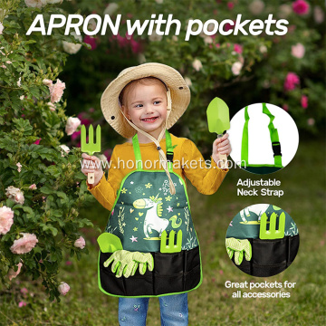Isunpro Children Gardening Set Kid's Gardening Gift Apron Kettle for Kids Fishing Net Child Outdoor Gardening Set